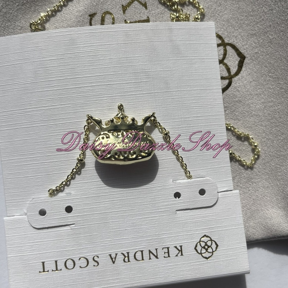 ✨New Kendra Scott Disney Elisa Princess Short Gold Pendant Purple Necklace ✨ - Picture 5 of 9
